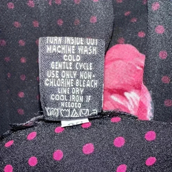 Women's American Angel II Blouse, 14/16, Black & Pink Y2K Style - Picture 8 of 10